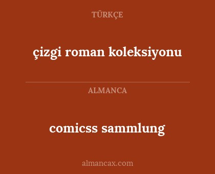 comicss sammlung - çizgi roman koleksiyonu