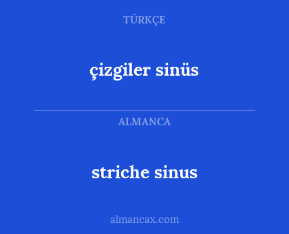 çizgiler sinüs - striche sinus