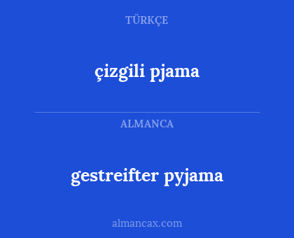 gestreifter pyjama - çizgili pjama