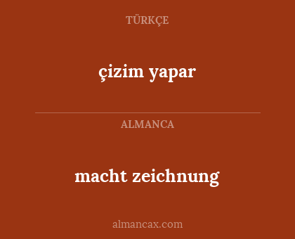 çizim yapar - macht zeichnung