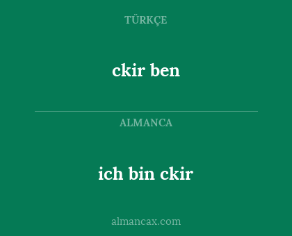 ckir ben - ich bin ckir
