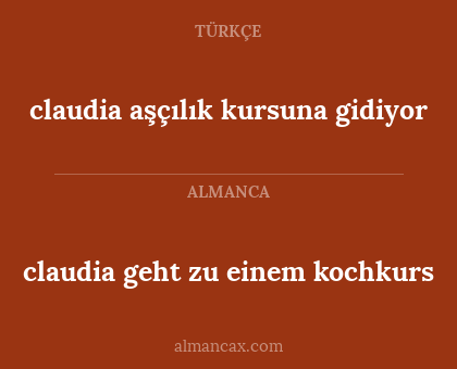 claudia aşçılık kursuna gidiyor - claudia geht zu einem kochkurs