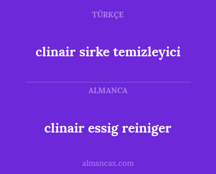 clinair essig reiniger - clinair sirke temizleyici