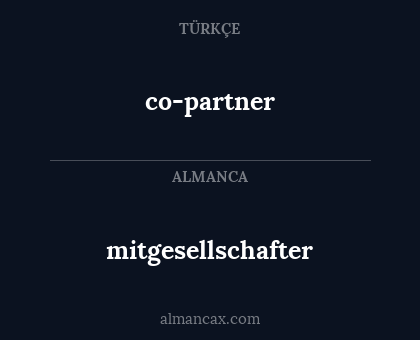 mitgesellschafter - co-partner