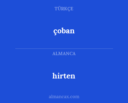 hirten - çoban