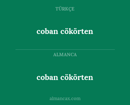 coban cökörten - coban cökörten