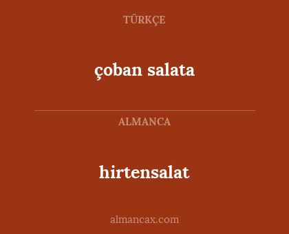 çoban salata - hirtensalat