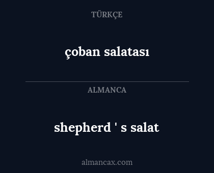 shepherd ' s salat - çoban salatası