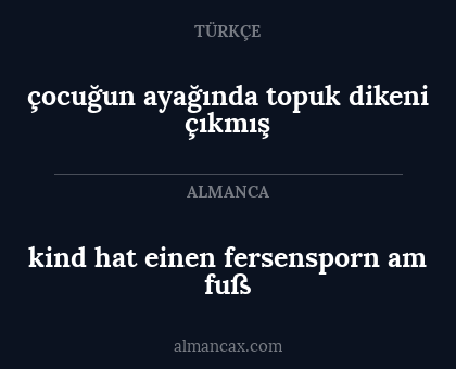 çocuğun ayağında topuk dikeni çıkmış - kind hat einen fersensporn am fuß
