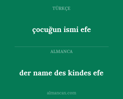 çocuğun ismi efe - der name des kindes efe