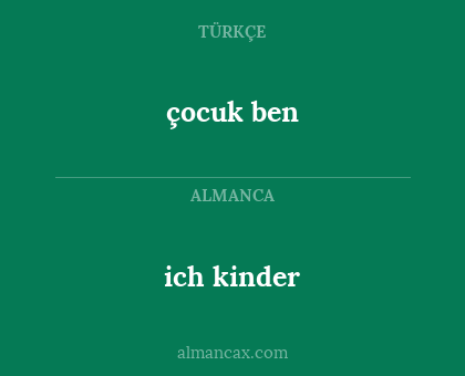 çocuk ben - ich kinder