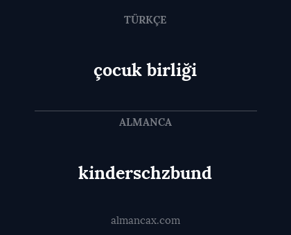 kinderschzbund - çocuk birliği