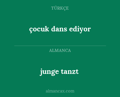 junge tanzt - çocuk dans ediyor