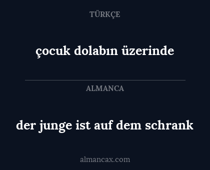 çocuk dolabın üzerinde - der junge ist auf dem schrank