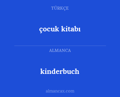 kinderbuch - çocuk kitabı