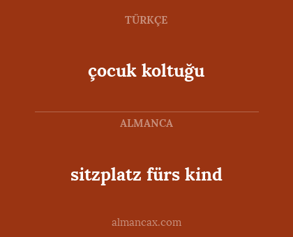 sitzplatz fürs kind - çocuk koltuğu
