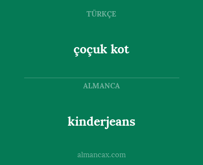 kinderjeans - çoçuk kot