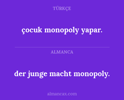 çocuk monopoly yapar. - der junge macht monopoly.