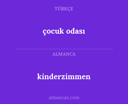 kinderzimmen - çocuk odası