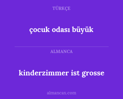 kinderzimmer ist grosse - çocuk odası büyük