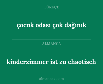 çocuk odası çok dağınık - kinderzimmer ist zu chaotisch