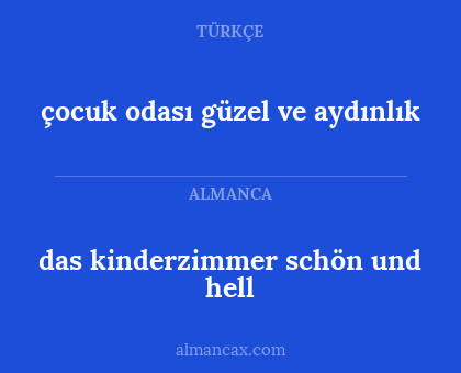 das kinderzimmer schön und hell - çocuk odası güzel ve aydınlık