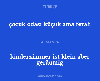 kinderzimmer ist klein aber geräumig - çocuk odası küçük ama ferah