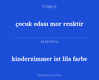 kinderzimmer ist lila farbe - çocuk odası mor renktir