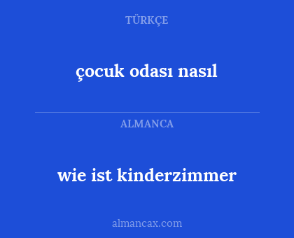 wie ist kinderzimmer - çocuk odası nasıl