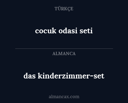 das kinderzimmer-set - cocuk odasi seti