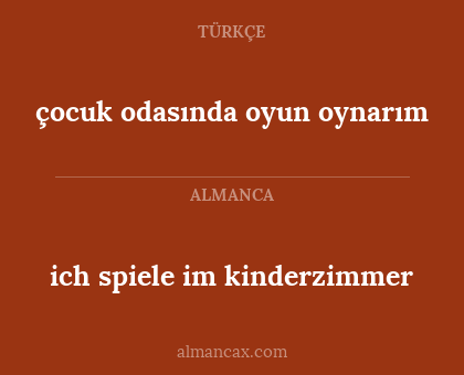 çocuk odasında oyun oynarım - ich spiele im kinderzimmer