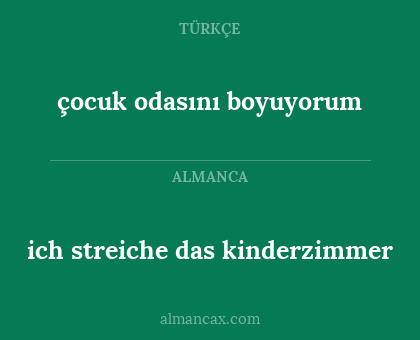 çocuk odasını boyuyorum - ich streiche das kinderzimmer
