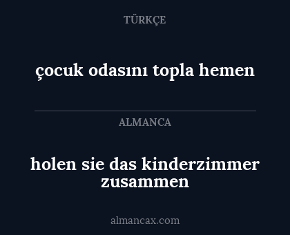 çocuk odasını topla hemen - holen sie das kinderzimmer zusammen