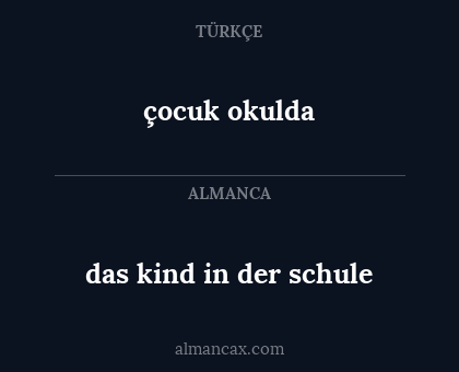 das kind in der schule - çocuk okulda