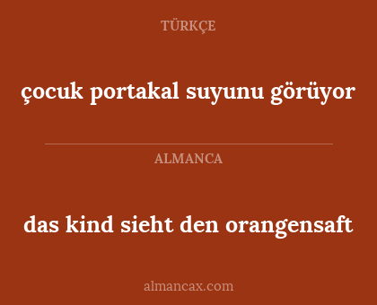 çocuk portakal suyunu görüyor - das kind sieht den orangensaft