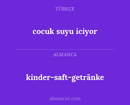 kinder-saft-getränke - cocuk suyu iciyor