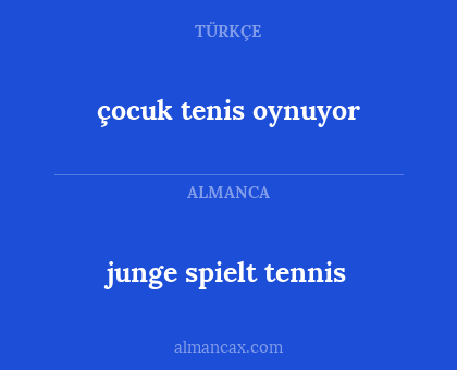 çocuk tenis oynuyor - junge spielt tennis