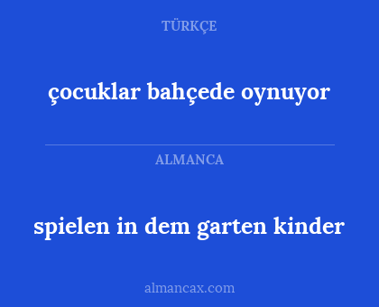 spielen in dem garten kinder - çocuklar bahçede oynuyor