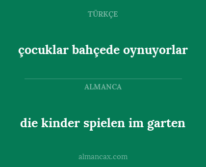 die kinder spielen im garten - çocuklar bahçede oynuyorlar