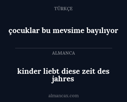kinder liebt diese zeit des jahres - çocuklar bu mevsime bayılıyor