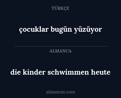çocuklar bugün yüzüyor - die kinder schwimmen heute