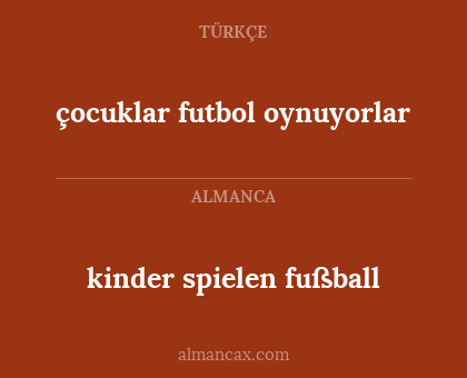 kinder spielen fußball - çocuklar futbol oynuyorlar