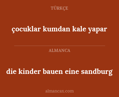 çocuklar kumdan kale yapar - die kinder bauen eine sandburg