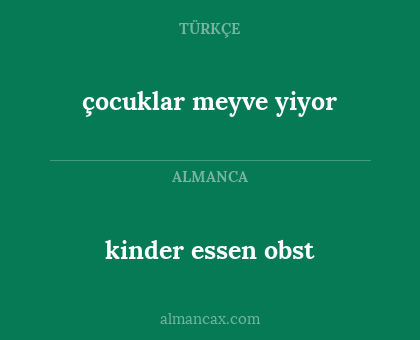 çocuklar meyve yiyor - kinder essen obst