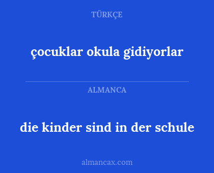 çocuklar okula gidiyorlar - die kinder sind in der schule