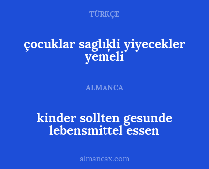 çocuklar saglıķli yiyecekler yemeli - kinder sollten gesunde lebensmittel essen