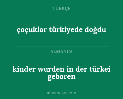çoçuklar türkiyede doğdu - kinder wurden in der türkei geboren