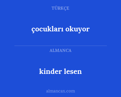 kinder lesen - çocukları okuyor