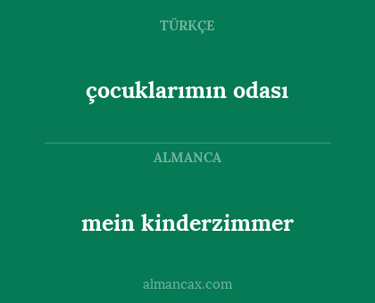 mein kinderzimmer - çocuklarımın odası