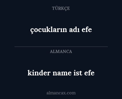 çocukların adı efe - kinder name ist efe
